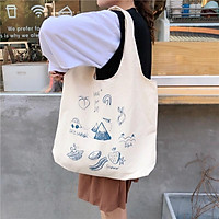 Túi tote đẹp size lớn đi học quai tròn TT84 - BaloGigo
