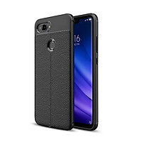 Ốp lưng điện thoại Xiaomi Mi 8 Lite silicone vân da auto - Chính hãng