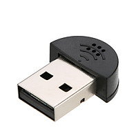 USB 2.0 Mini Microphone Mic Audio Adapter Driver Free for Laptop Desktop PC - Skype / MSN / VOIP / Voice Recognition