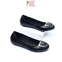 Giày Búp Bê Mũi Tròn Gắn Khoá Lót Đệm Êm Chân Pixie X602