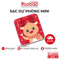 Sạc dự phòng mini 10000mAh Yoobao YB-6024 Trang bị đèn LED chiếu sáng - Hàng chính hãng