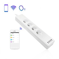 Smart Plug Power Strip Wi-Fi Surge Protector Outlet Work With with Alexa, Google Home