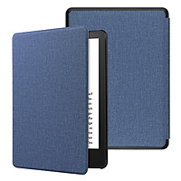 Bao da Cover cho Kindle Paperwhite 5 - Mẫu vân vải, ốp sau PVC - Smartcover tự động tắt mở