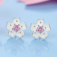 Hoa tai hoa anh đào nhụy hồng xinh xắn HT236