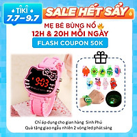 ĐỒNG HỒ TRẺ EM - ĐỒNG HỒ ĐÈN LED HÌNH HELLO KITTY ĐÍNH ĐÁ ktdthong CAO CẤP