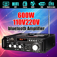 220V 600W HIFI bluetooth Power Amplifier Radio Audio Stereo Karaoke Cinema Home