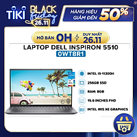 Laptop Dell Inspiron 5510 0WT8R1 (Core i5-11300H/ 8GB DDR4/ 256GB SSD/ 15.6 FHD/ Win10 + Office H&S) - Hàng Chính Hãng
