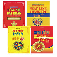 Combo 4 Quyển 365 Ngày Lịch Vạn Sự 2021 Tân Sửu + Xem Tử Vi 12 Con Giáp Năm Tân Sửu 2021 + Tìm Hiểu Văn Hóa Dân Gian Phong Tục Chọn Ngày Lành Tháng Tốt Năm Tân Sửu 2021 + Phong Tục Cúng Tế Bài Vấn Cổ Truyền Việt Nam