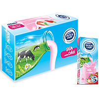 Thùng 48 Hộp Sữa Uống Tiệt Trùng Dutch Lady Cô Gái Hà Lan Dâu (48 x 180ml)