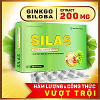 Thực phẩm chức năng - BỔ NÃO SILAS, GINKO BILOBA EXTRACT 200MG - chỉ uống 1 VIÊN/NGÀY - Tăng cường tuần hoàn máu, năng lượng não, giảm mệt mỏi, thiếu ngủ, đau nhức, căng thẳng, cải thiện trí nhớ (10 Viên /Hộp)