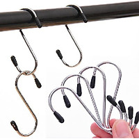 S-type hook multi-function stainless steel no trace hook / portable hook / metal hook 4 Pack Four