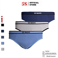 Combo 3 Quần Lót Nam Tam Giác 5S, Chất Cotton Premium Mềm Mịn, Thấm Hút Cực Tốt, Vận Động Thoải Mái (X3-SIP21003BRF)