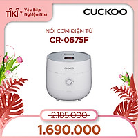 Nồi cơm điện Cuckoo CR-0675FW 1,08L màu trắng - Hàng chính hãng