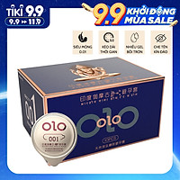 Bao cao su 0.01 OLO xanh, siêu mỏng, mát lạnh, kéo dài thời gian quan hệ - Hộp 10 bcs