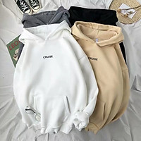 Áo Khoác Nỉ Hoodie Cruise Nam Nữ 2 Lớp Dày Dặn Phong Cách Hàn Quốc Free Size Dươi KNN38