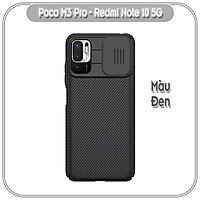 Ốp lưng cho Xiaomi Redmi Note 10 5G - Poco M3 Pro Nillkin CamShield che camera - Hàng nhập khẩu