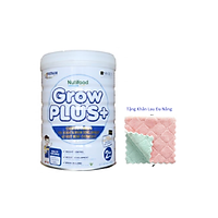 Sữa bột GROW PLUS (trắng) loại 850g giành cho bé thừa cân, phát triển chiều cao-tặng khăn đa lau đang năng.