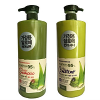 Combo Dầu Gội Và Dầu Xả Tinh Chất Lô Hội Aloe Vera 95% Organia (3L)