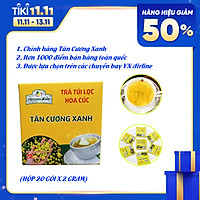 Trà Túi Lọc Hoa Cúc Tân Cương Xanh - Trà hoa cúc vàng, túi lọc sấy khô pha uống thanh mát, dễ chịu, hậu ngọt, giấc ngủ sâu