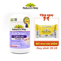 Viên Nhai Cho Bé Nature’s Way Kids Smart Calcium + Vitamin D3 Burstlets Bổ Sung Canxi Phát Triển Chiều Cao 50 Viên