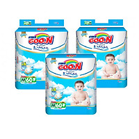 Combo 3 bịch tã dán GOO.N Premium super jumbo M60 miếng