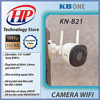 Camera IP WIFI KB.ONE KN-B21 (Full HD 2MP, Hồng Ngoại 30m, Tích Hợp Mic, Phát Hiện Chuyển Động)-Chính Hãng