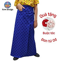 Váy Chống Nắng Xẻ Tà Cao Cấp Chống Tia UV Chất Vải KaKi Cotton Mềm, Mịn, Thoáng mát (Freesize 40-75 kg) Tặng Khẩu Trang New Design VCN001