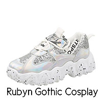 Giày Sneaker Ulzzang da bóng đế loang sơn cực đẹp, giày thể thao độn đế cá tính