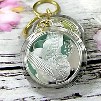 Móc khóa xu Úc con chuột mạ Bạc Dùng để trang trí chìa khóa, tăng tính thẩm mỹ, mang lại may mắn, làm quà tặng dịp Lễ, Tết, kích thước 5cm, màu bạc - TMT Collection - SP000407