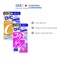 Combo Viên uống DHC Làm sáng và Đẹp da (Collagen & VitC)