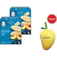 Combo 2 hộp bánh gạo Gerber + Tặng thú bông trái xoài