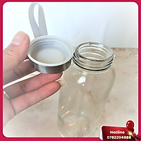 Combo 12 Chai Thủy Tinh Đựng Nước 300Ml - Nắp Thiếc Vặn Có Dây Treo (Bình Thủy Tinh Đựng Nước, Đựng Sữa, Nước Ép) - Miễn Phí Vận Chuyển