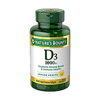 Nature's Bounty Vitamin D3 Pills and Supplement, Supports Bone Health and Immune System, 1000iu, 250 Count