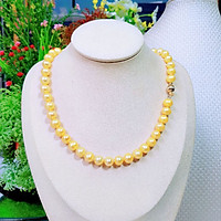 Vòng Cổ Ngọc Trai Nước Ngọt Thiên Nhiên Cao Cấp - Chuỗi Đơn Tròn - Quý Cô Đài Các - Trang Sức Cô Tấm - MISA PEARL (9-10ly) - CTJ0412 - Vàng