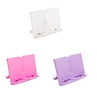 3pcs Folding Book Stand Cookbook Holder with Page Clips Bookshelves