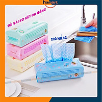Bịch 80 Miếng Vải Không Dệt Vải Lau Đa Năng Lau Bếp Vật Dụng Chén Đĩa Tiện Lợi Đa Sắc