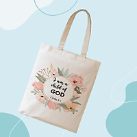 TÚI VẢI CANVAS (tote shopping bag) CÓ CÂU KINH THÁNH CƠ ĐỐC (5 mẫu)