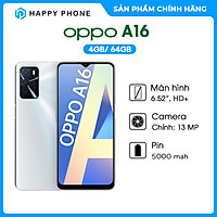 Điện thoại OPPO A16 (4GB/64GB) - Hàng Chính Hãng - Đã kích hoạt bảo hành điện tử