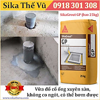 Vữa đổ chống thấm cổ ống xuyên sàn - SikaGrout GP (bao 25kg)