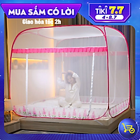 Màn chụp, mùng chụp đỉnh vuông chân viền cao cấp Một Cửa, có thể gấp gọn, dễ dịch chuyển, mang đi hay cất giữ - Hàng chính hãng (Giao màu viền ngẫu nhiên)