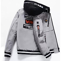 Áo khoác nam JJ02 XAM , khoác dù nam 2 lớp phối nón không tháo rời thời trang hàn quốc trẻ trung cuốn hút Julido mẫu TT01 chất liệu thấm hút mồ hôi dày dặn mặc thoáng mát