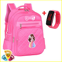 Balo - Cặp Sách Trẻ Em Đi Học Mốt Mới Nhất Cho Bé Gái Cấp 1 Cấp 2 ( Tặng 1 đồng hồ màu ngẫu nhiên ) TE30