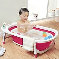 Chậu tắm gấp gọn cho bé tiện dụng tiết kiệm không gian mầu ngẫu nhiên