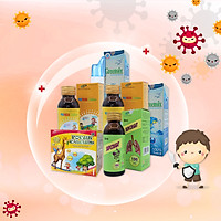 Combo tăng cường hệ miễn dịch cho bé Canxi Focus hộp 20 ống 10ml, Xịt mũi Greensix- 100ml, Siro ho Skipcought 100ml, Siro Vitamin tổng hợp Focus Children