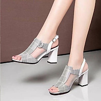 Dép cao đế vuông Quảng Châu DOD88