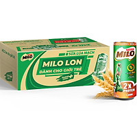Sữa Lúa Mạch Nestlé MILO Lon Thùng 24 Lon x 240 ml (4x6x240ml)