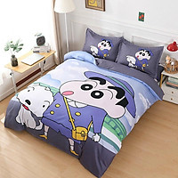 Bộ Drap & Chăn Phao Cotton Magic Cu Shin