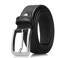 Montagut Men's Casual Pin Buckle Belt Business Men's Belt Strap Leather Pants R253134291A Black