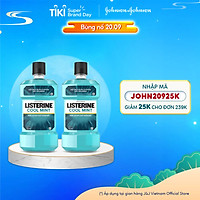 Bộ Đôi Nước Súc Miệng Hương Bạc Hà Listerine Cool Mint (750ml/ Chai) - 8850007800071