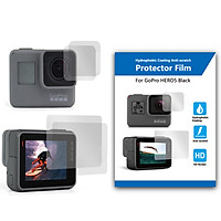 Combo 4 miếng dán cho Gopro 5 6 7 black white silver - cường lực chống trầy bảo vệ (dán được 2 lần)